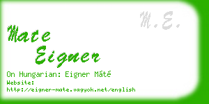 mate eigner business card